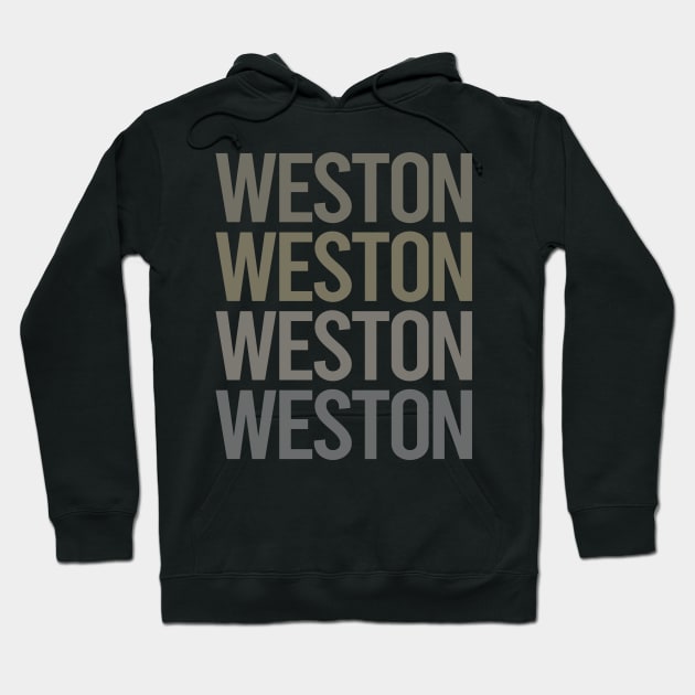 Gray Text Art Weston Hoodie by flaskoverhand